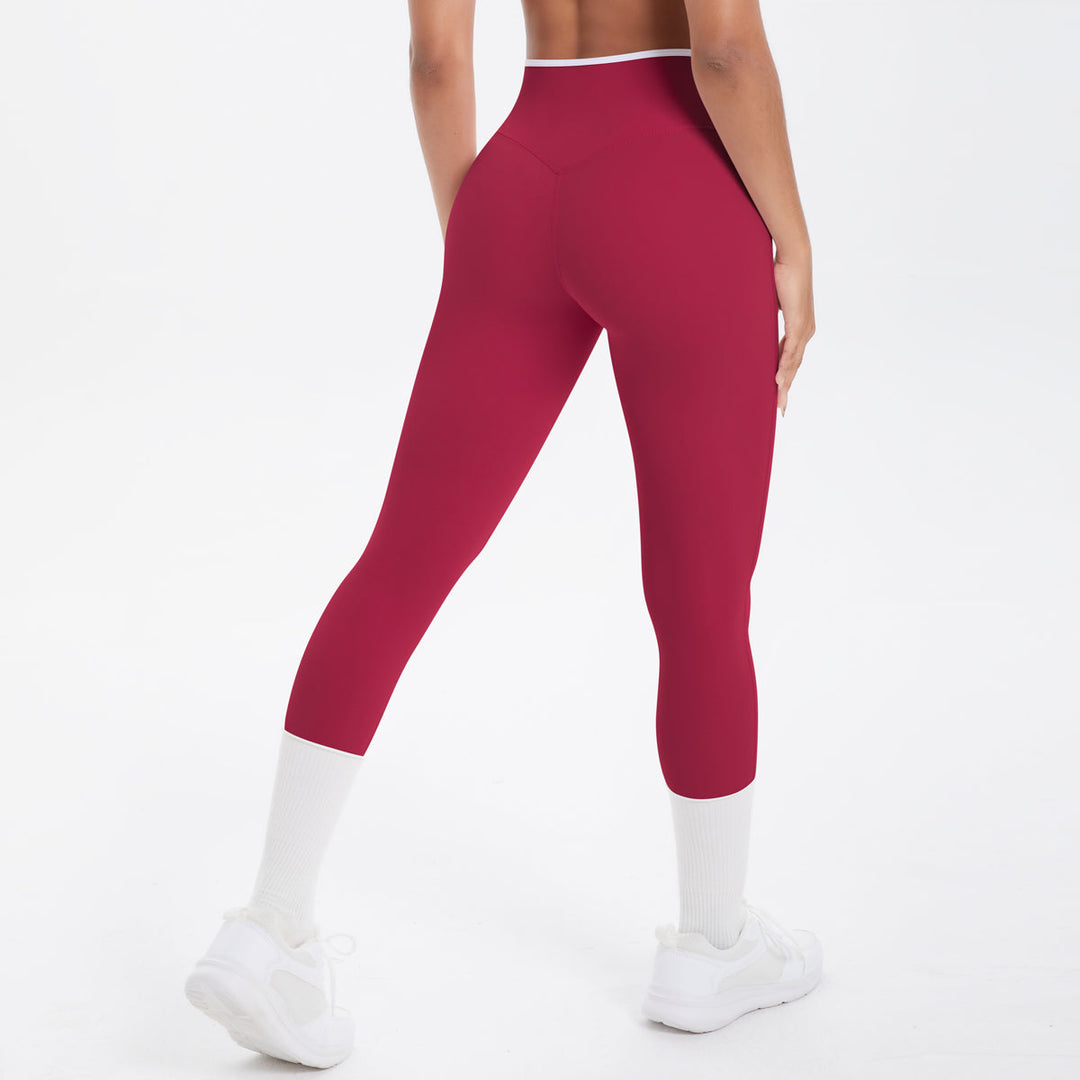 Colorblock V-Waist Cross Sports Leggings