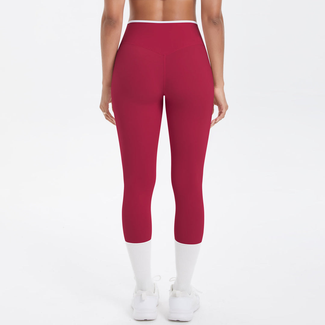 Colorblock V-Waist Cross Sports Leggings