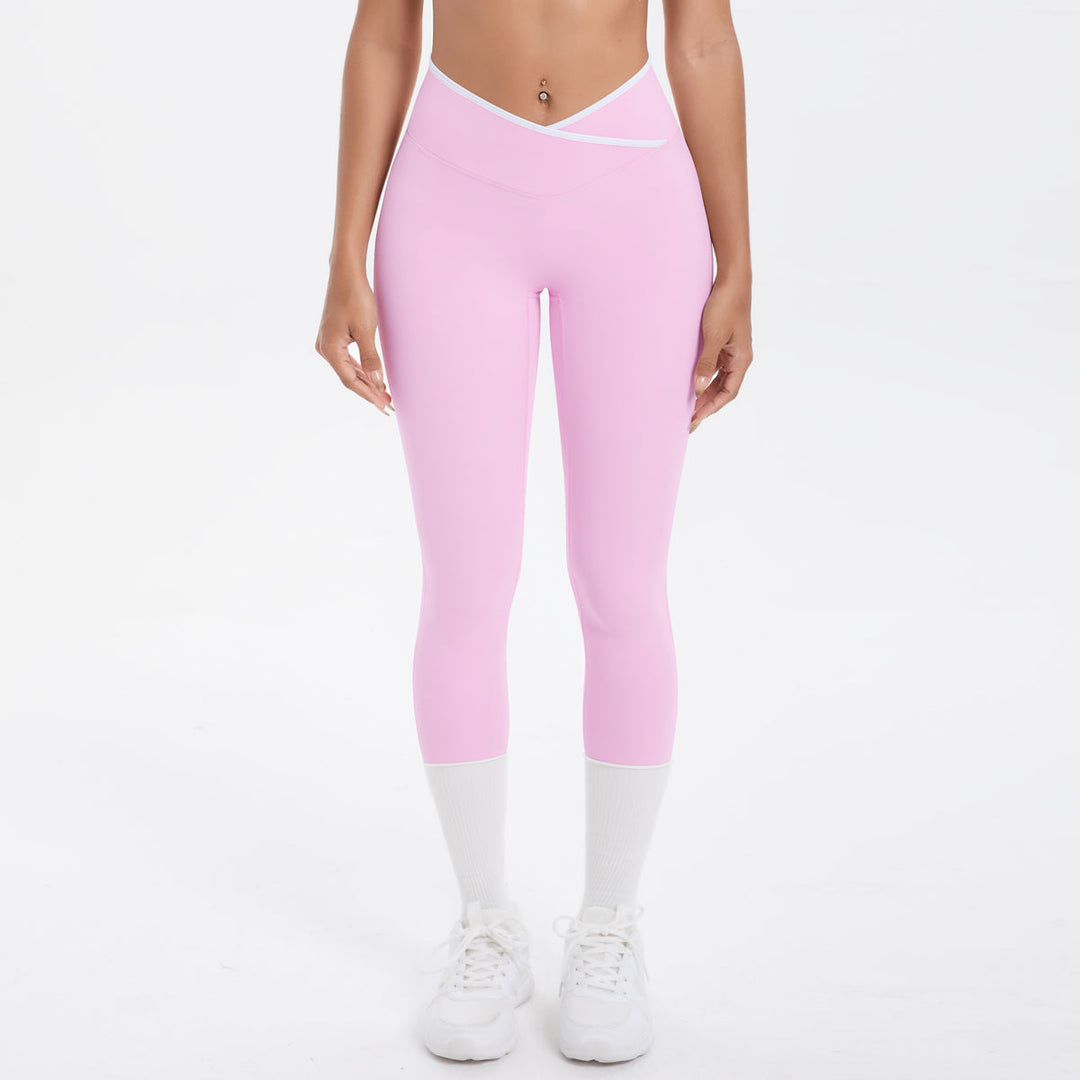 Colorblock V-Waist Cross Sports Leggings