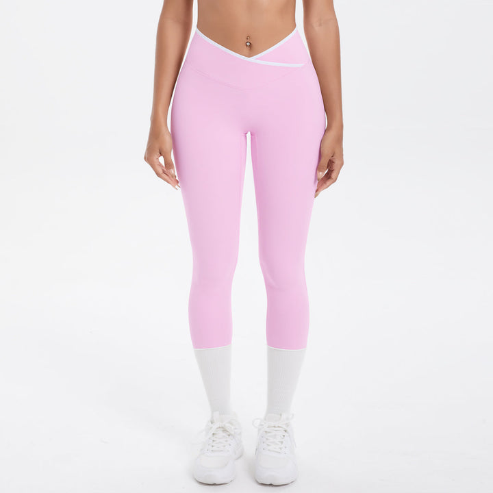Colorblock V-Waist Cross Sports Leggings