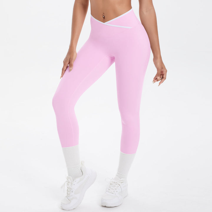 Colorblock V-Waist Cross Sports Leggings