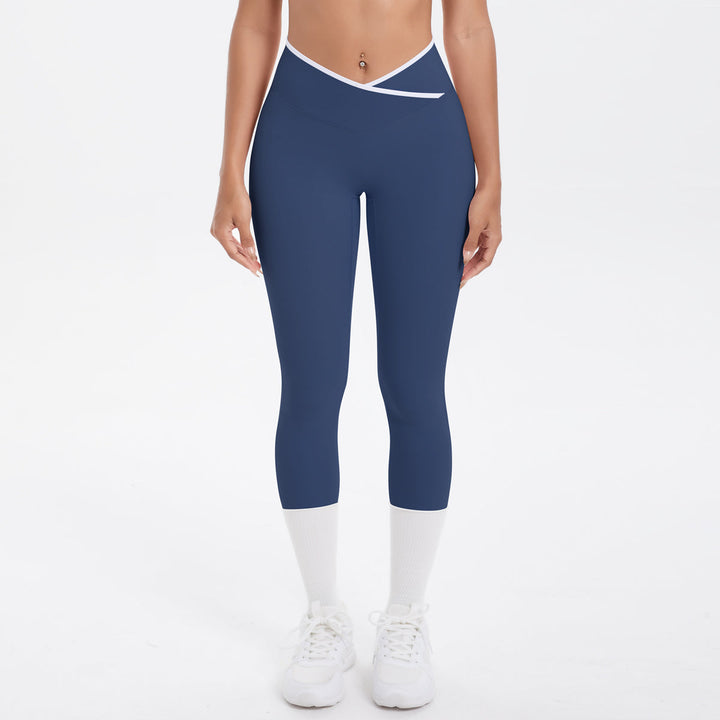Colorblock V-Waist Cross Sports Leggings
