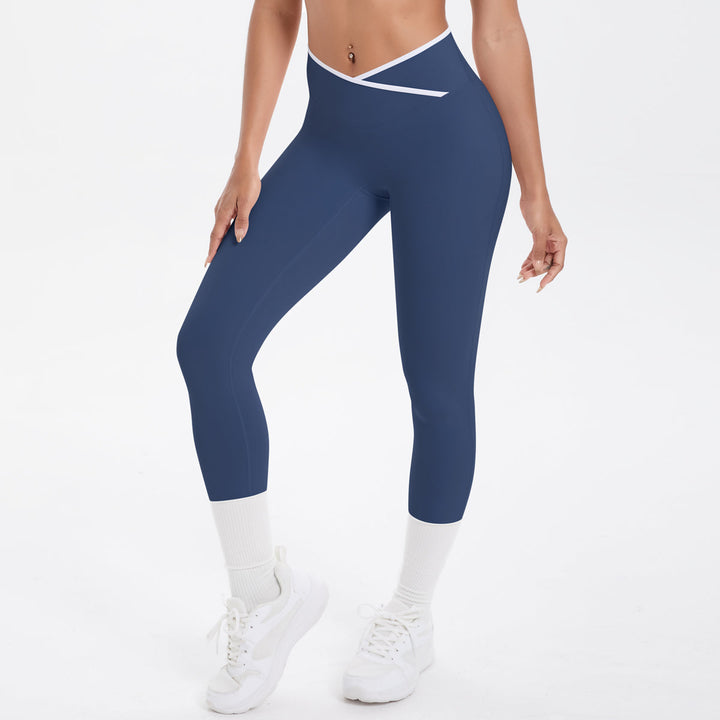 Colorblock V-Waist Cross Sports Leggings