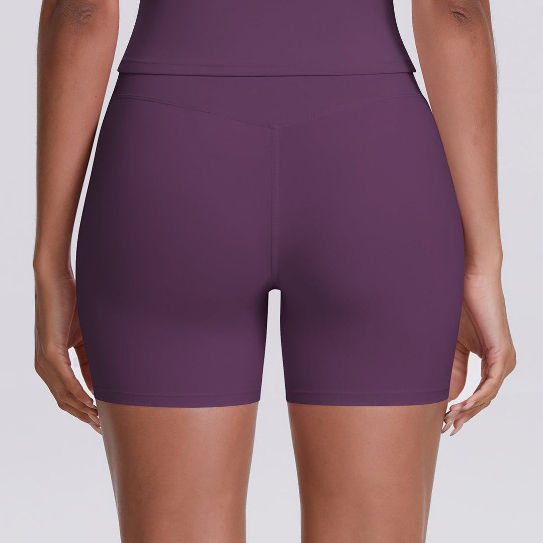 Colorblock V-Waist Cross Sports Shorts