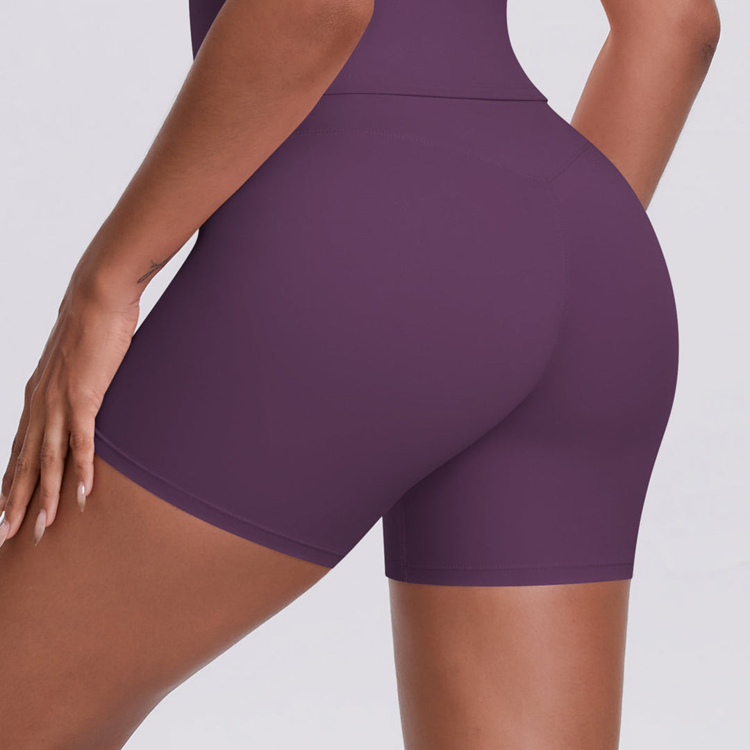 Colorblock V-Waist Cross Sports Shorts