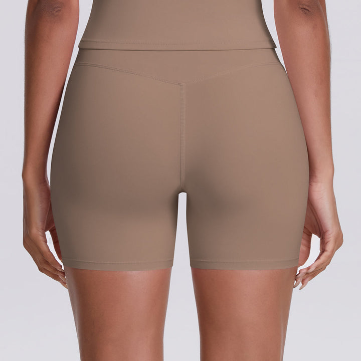 Colorblock V-Waist Cross Sports Shorts