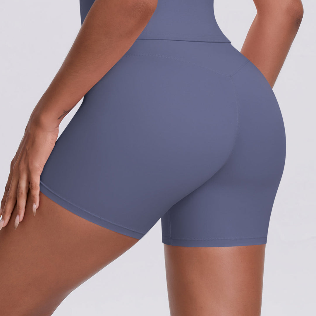 Colorblock V-Waist Cross Sports Shorts