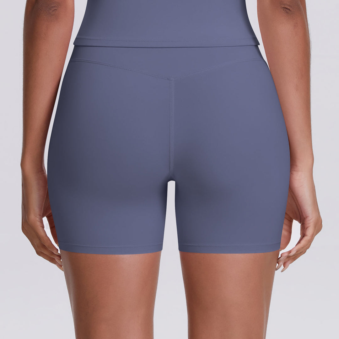 Colorblock V-Waist Cross Sports Shorts