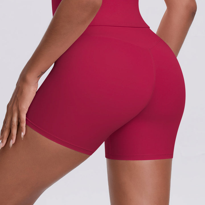 Colorblock V-Waist Cross Sports Shorts