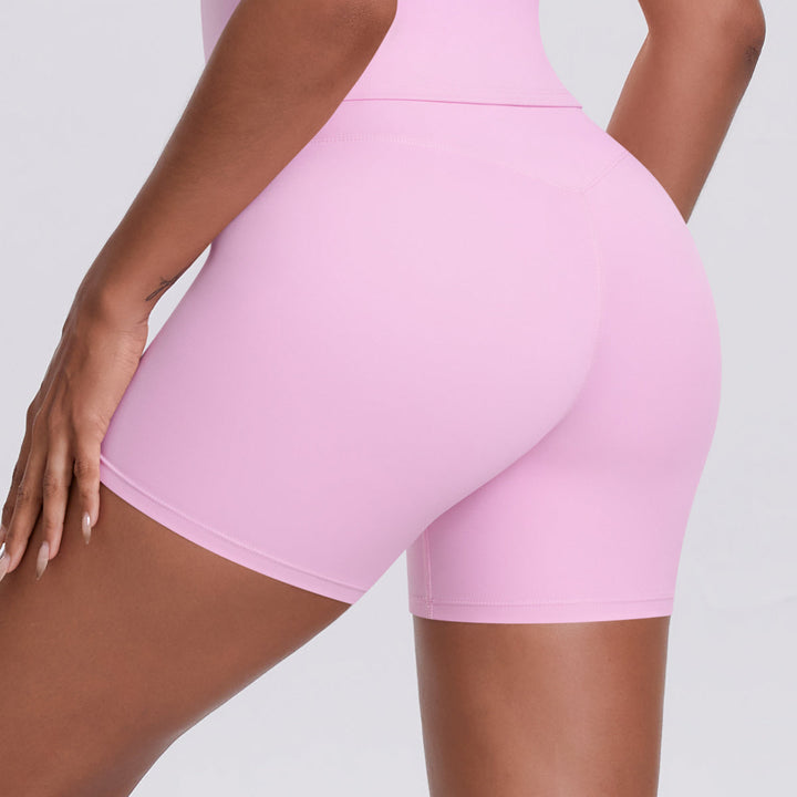 Colorblock V-Waist Cross Sports Shorts
