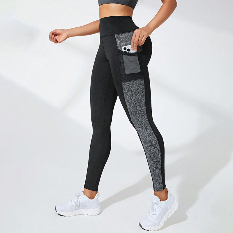 Contrast Panel Fitness Leggings