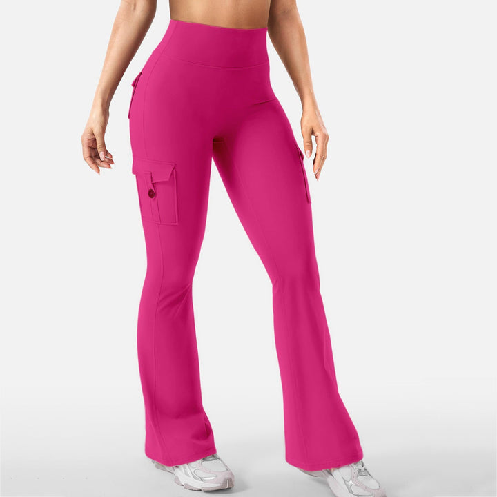 Cargo-Style High-Waist Flare Leggings