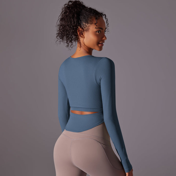 Ribbed Seamless Long Sleeve Workout Top