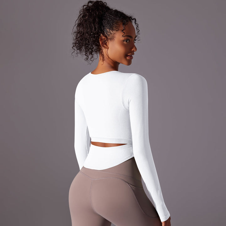 Ribbed Seamless Long Sleeve Workout Top