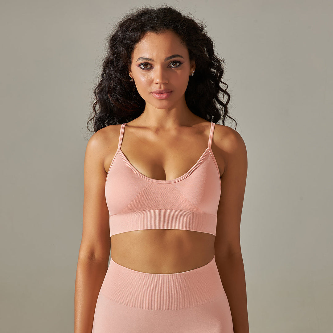 Seamless Thin-Strap Sports Bra