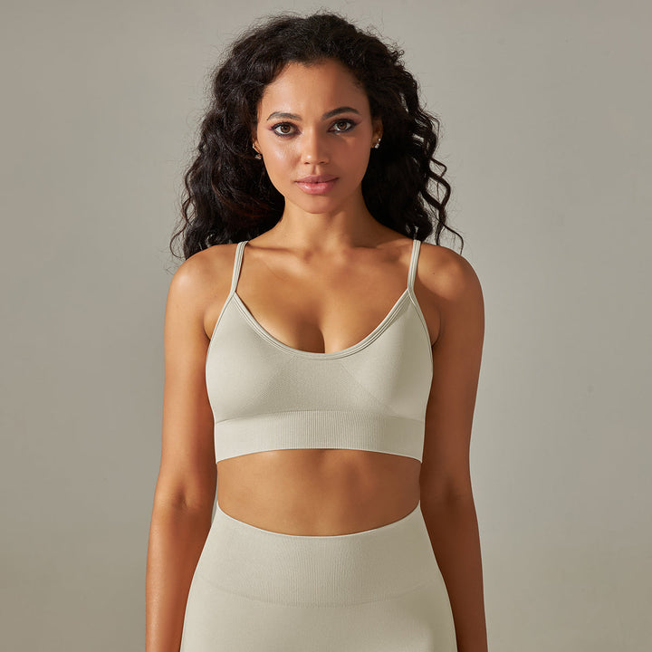 Seamless Thin-Strap Sports Bra