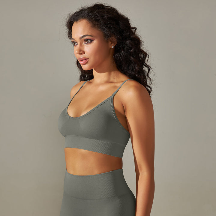 Seamless Thin-Strap Sports Bra