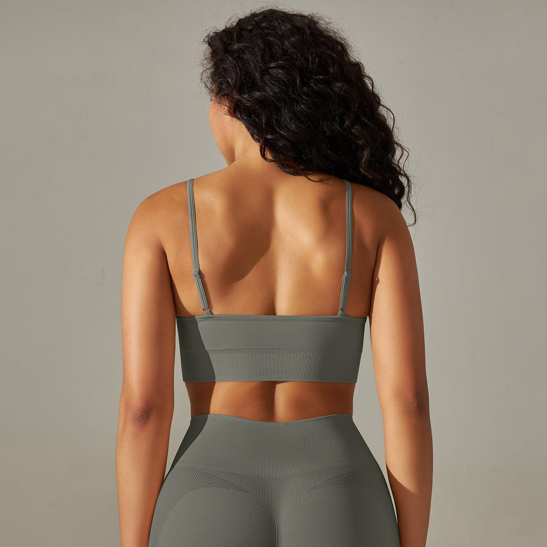 Seamless Thin-Strap Sports Bra