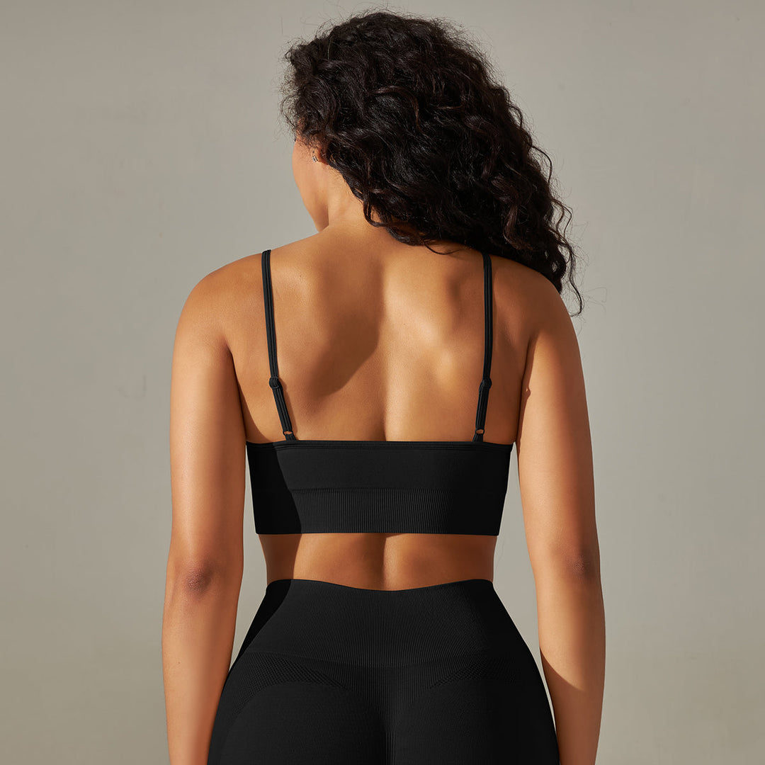 Seamless Thin-Strap Sports Bra