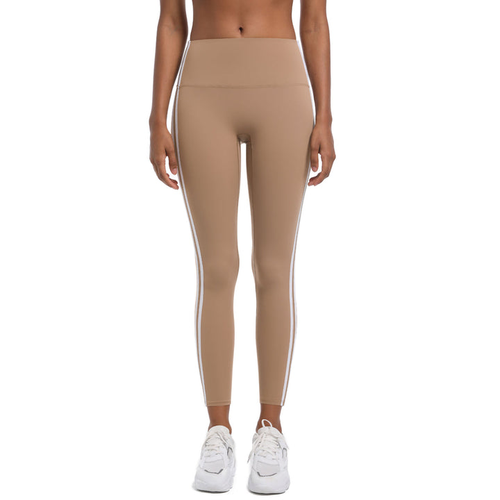 Striped Colorblock High-Waist Leggings