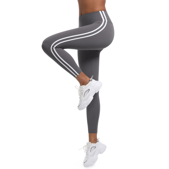 Striped Colorblock High-Waist Leggings