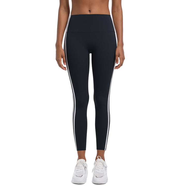 Striped Colorblock High-Waist Leggings