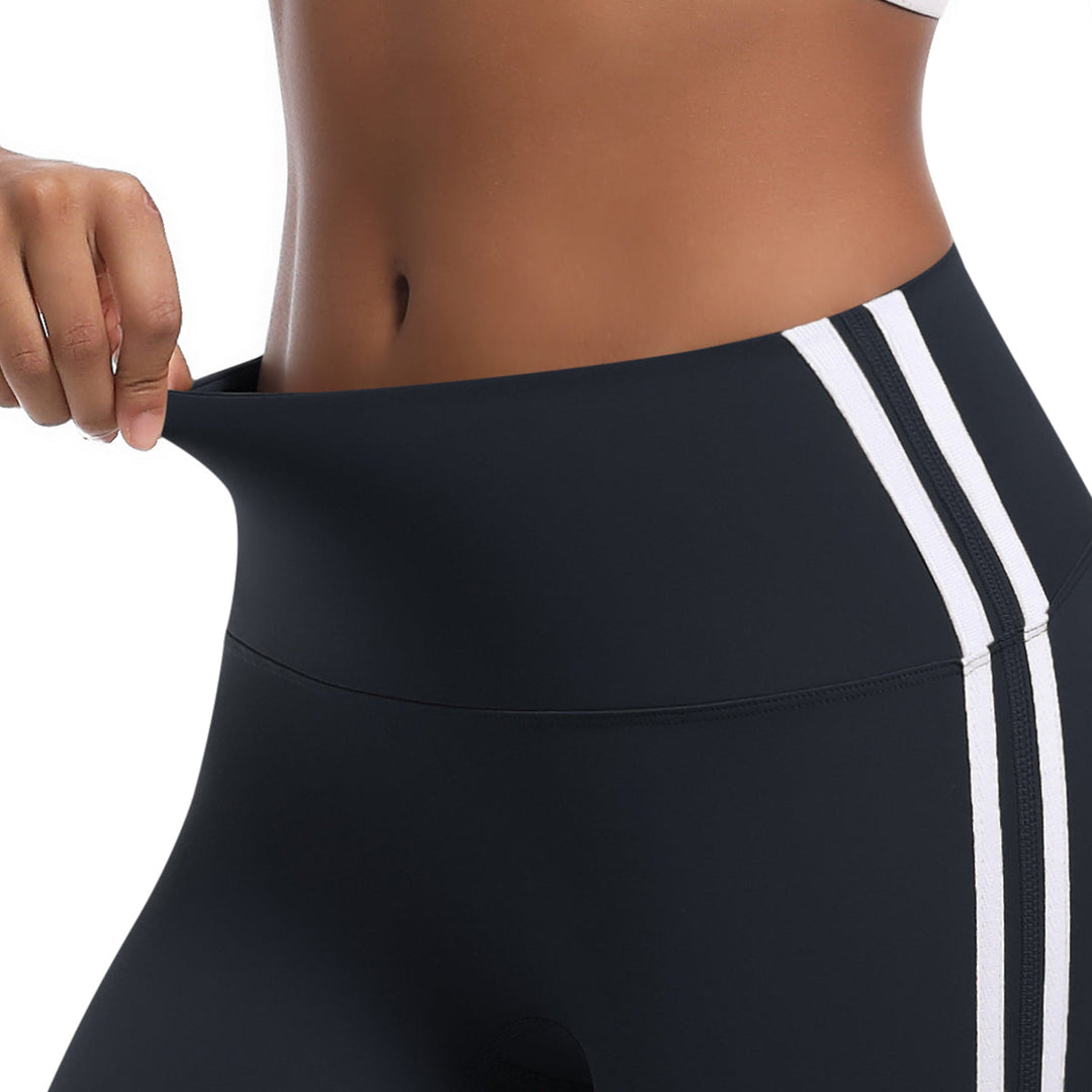 Striped Colorblock High-Waist Leggings