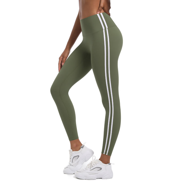 Striped Colorblock High-Waist Leggings
