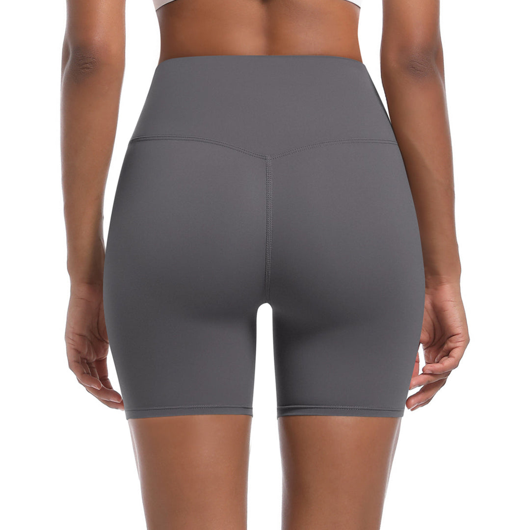 Striped Colorblock High-Waist Shorts